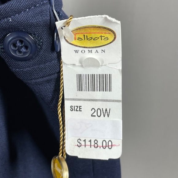 NEW Talbots Pants Womens 20 W blue straight leg vintage classic business casual - Picture 5 of 11